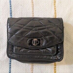 👜 Zadig & Voltaire Black Clutch Leather Quilted Purse